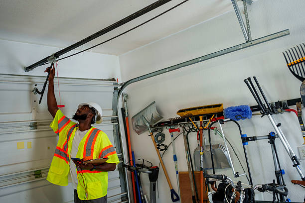 Professional Garage Door Roller Replacement technician working in New Carlisle, OH